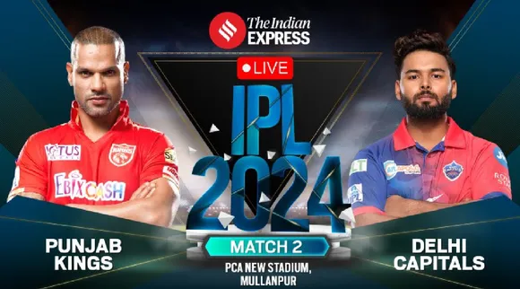 pbks vs dc live score ipl 2024 match 02 punjab kings vs delhi capitals scorecard updates Chandigarh Tamil News 