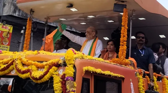 Amit Shah speech at road show Nagercoil BJP LS Polls 2024 TAMIL NEWS 
