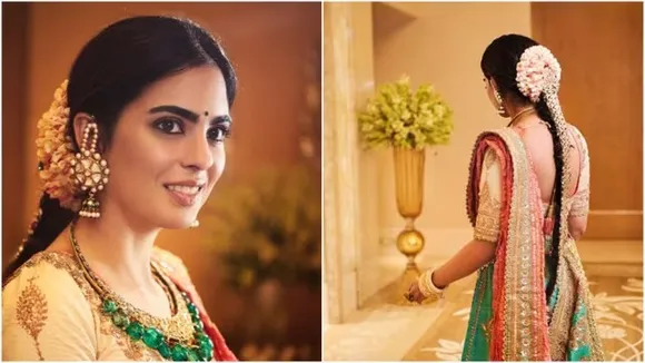 Isha Ambani embraces Tamil tradition with jadai hairstyle at Anant Radhika wedding festivities
