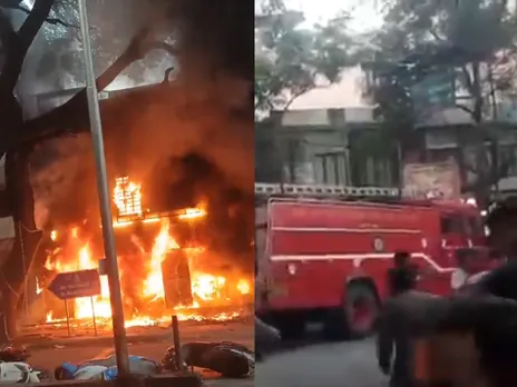 Bengaluru EV showroom catches fire