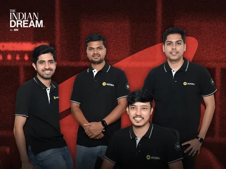 (L-R) Yashwant Budhwani, Pawan Injewar (Director & CSO), Khalid Ansari and Harsh Somani, Co-founders of Hoora