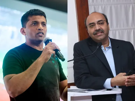 Byju's CEO Byju Raveendran and Deepak Mehrotra 