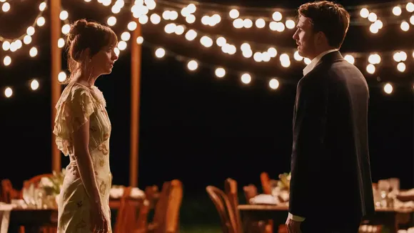 Dakota Johnson is in Crossroads with Chris Evans and Pedro Pascal in new 'Materialists' Trailer