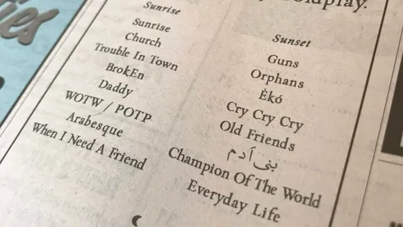 Coldplay drops new album playlist