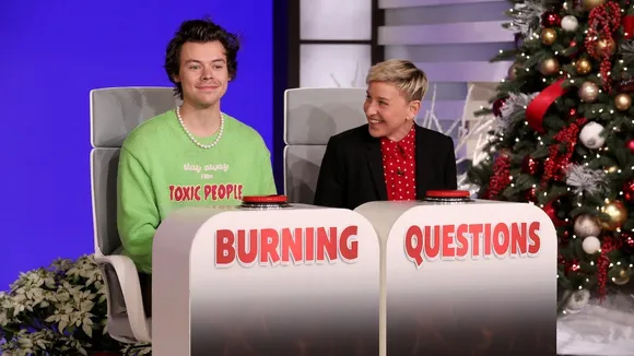 Harry Styles Burns it on Ellen