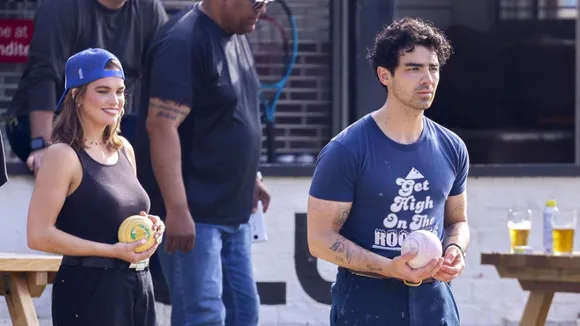 Joe Jonas And Stormi Bree Lawn Bowl in Sydney