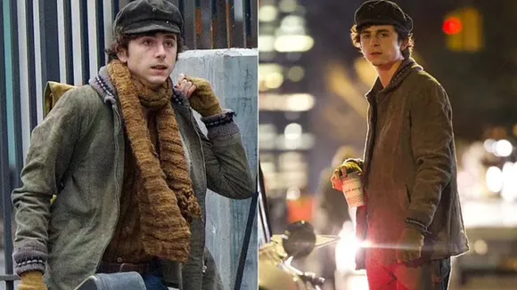 First Look of Timothée Chalamet on Set of Bob Dylan Biopic