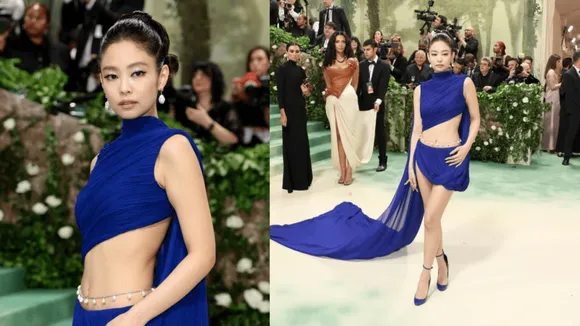 Jennie Kim Looks Royal in Blue Alaïa Look For The Met Gala 2024