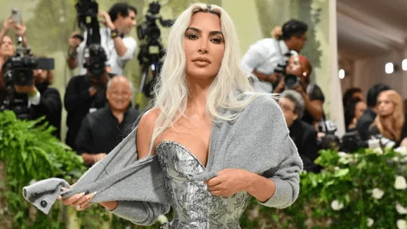 Kim Kardashian Goes Platinum Blonde For Her Corset Look at The Met Gala 2024