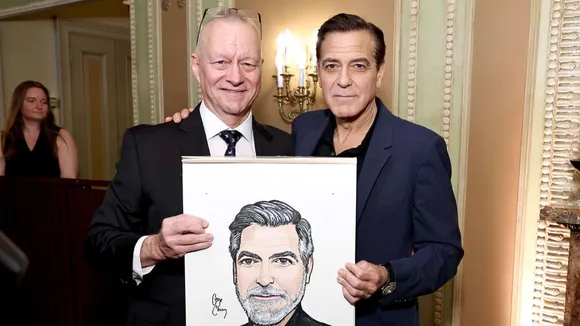 George Clooney Jokes About Grey Hair and Takes a Dig at Brad Pitt While Accepting Broadway Honour