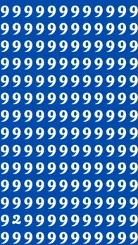 Vision test with numbers