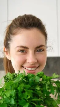 eating basil leaves