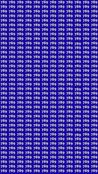 Can You Identify the Tricky 786 Hidden Among 789s