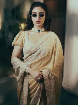 रेट्रो लुक में भूमि पेडनेकर, साड़ी संग चश्मा पहन बिखेरा हुस्न का जलवा