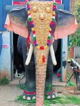 भारत के इस राज्य में रोबोटिक हाथी करता है मंदिर में पूजा