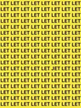 इस तस्वीर में ढूंढना है 'LET' की भीड़ में छिपा 'JET', 99% खोजने में हुए फेल