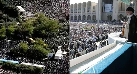 Iran's Ayatollah Ali Khamenei delivers his first public sermon in five years.