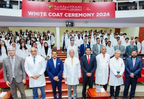 700 health professionals took oath at the 26th white coat ceremony of gulf medical university
