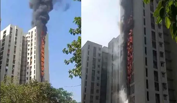 മുംബൈയിലെ കെട്ടിടത്തില്‍ തീപിടിത്തം; തീയണയ്ക്കല്‍ ശ്രമം തുടരുന്നു