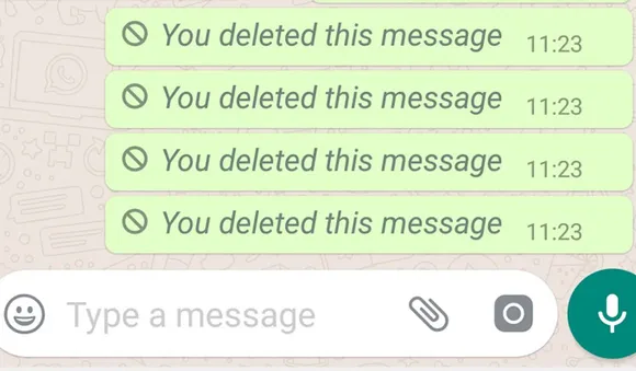 വാട്സ്ആപ്പില്‍ അയച്ച മെസേജ് ഡിലീറ്റ് ചെയ്യാന്‍ പുതിയ ഓപ്ഷന്‍