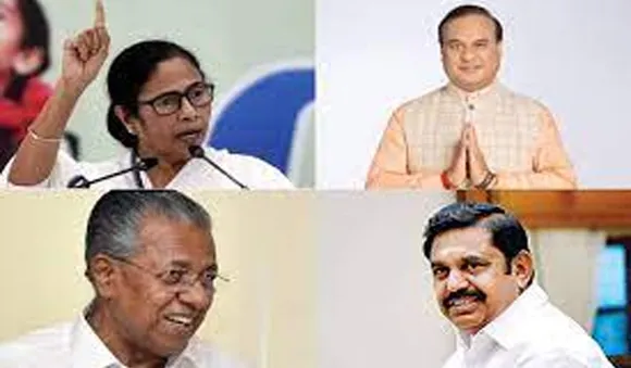  വോട്ടെണ്ണൽ പകുതി പിന്നിട്ടപ്പോൾ ബംഗാളും കേരളവും അസമും തുടര്‍ഭരണത്തിലേക്ക്; പോണ്ടിച്ചേരിയിലും തമിഴ്നാട്ടിലും പുതുഭരണം