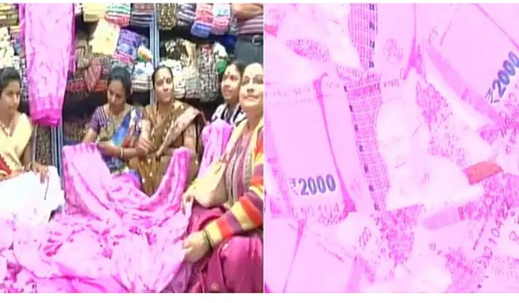 160 രൂപയ്ക്ക് 2000 രൂപ നോട്ട് അച്ചടിച്ച സാരികൾ   