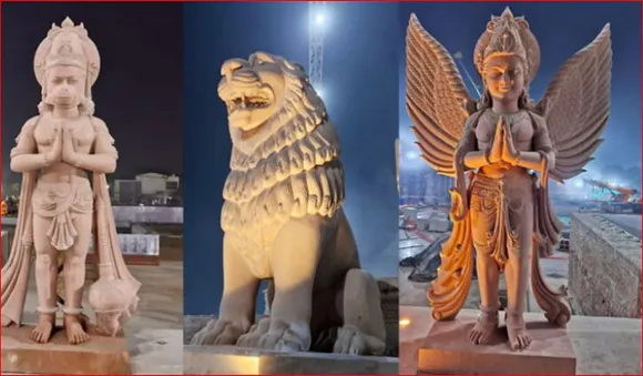 പ്രധാന കവാടത്തില്‍ ആന, സിംഹം, ഹനുമാന്‍, ​ഗരുഡൻ  പ്രതിമകള്‍; ഭക്തരെ വരവേൽക്കാൻ അയോധ്യ രാമക്ഷേത്രം!