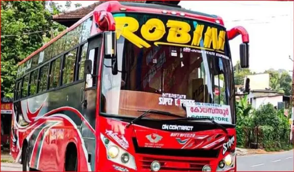 ഓട്ടം തുടങ്ങി റോബിന്‍ ബസ്; പിന്നാലെ പിഴ ഈടാക്കി എംവിഡി