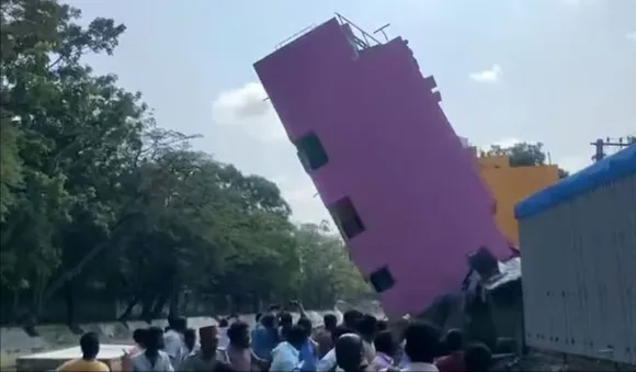 പുതുച്ചേരിയില്‍ ഗൃഹപ്രവേശനത്തിന് മുന്‍പ് 3 നില വീട് തകര്‍ന്ന് വീണു