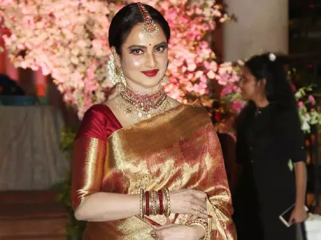 rekha in saree