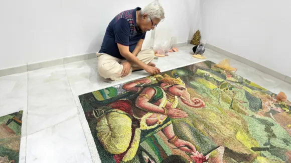 sago ganpati rangoli 