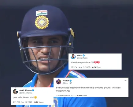 Shubman Gill dismissed