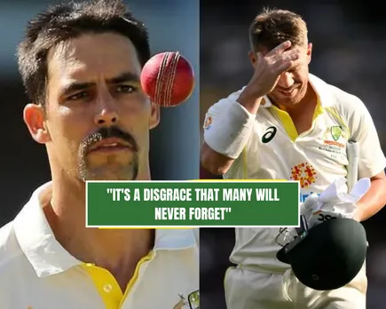 Mitchell Johnson & David Warner (Source: Twitter)