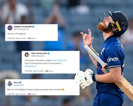 Ben Stokes scores a hundred
