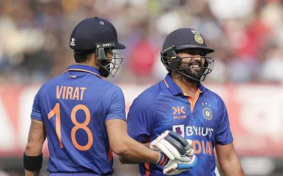 Virat Kohli and Rohit Sharma (Source - Twitter)