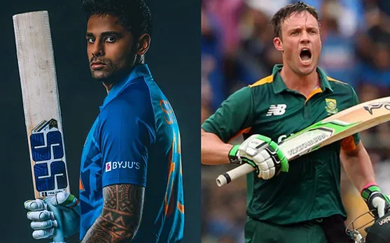Suryakumar Yadav and AB De Villiers (Source - Twitter)