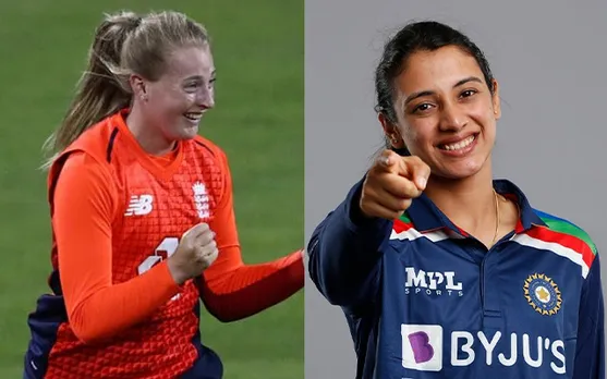 Sophie Ecclestone and Smriti Mandhana (Source - Twitter)