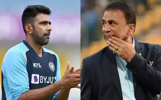 R Ashwin and Sunil Gavaskar (Source - Twitter)