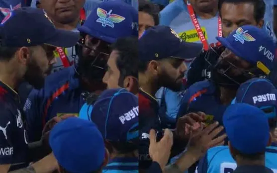 Virat Kohli and Gautam Gambhir fighting (Source - Twitter)