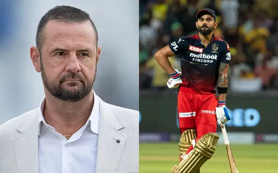 Simon Doull and Virat Kohli (Source - Twitter)