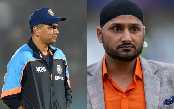 Rahul Dravid and Harbhajan Singh (Source - Twitter)