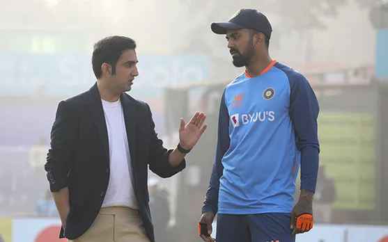 Gautam Gambhir with KL Rahul