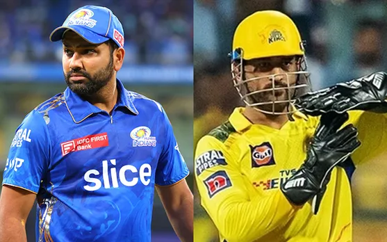 Rohit Sharma and MS Dhoni (Source - Twitter)
