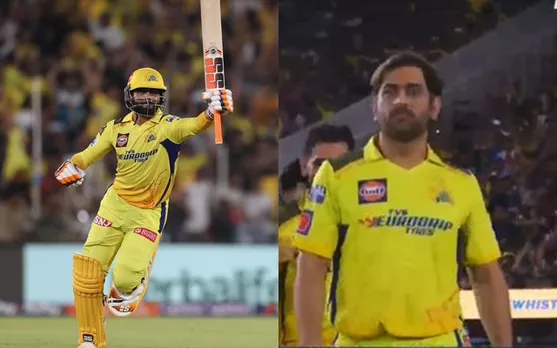 Ravindra Jadeja and MS Dhoni (Source - Twitter)