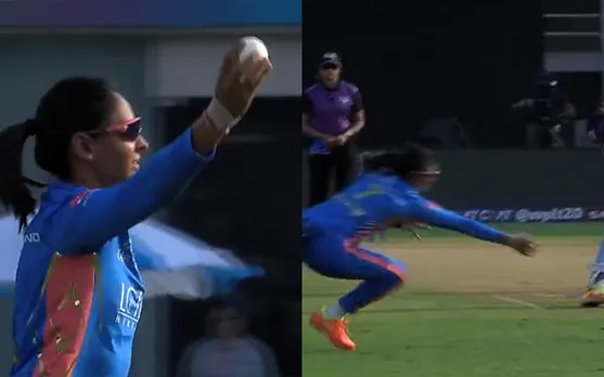 Harmanpreet Kaur takes amazing catch