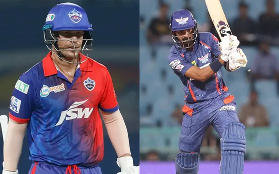 David Warner and KL Rahul (Source - Twitter)