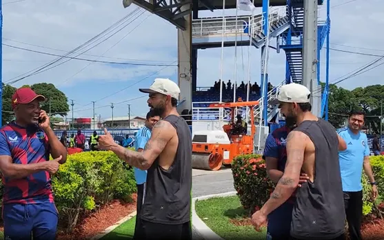 WATCH: Brian Lara ignores phone call to chat with Virat Kohli, meets other players too