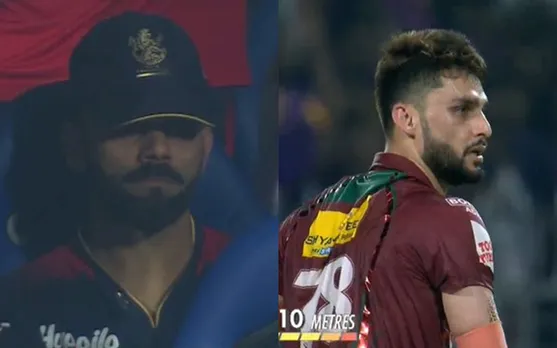 Virat Kohli and Naveen-ul-Haq (Source - Twitter)