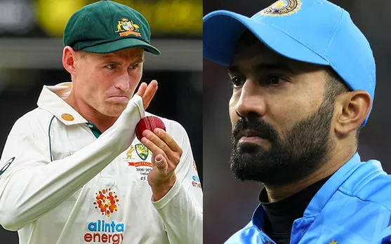 Marnus Labuschagne and Dinesh Karthik (Source - Twitter)