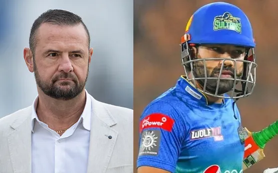 Simon Doull and Mohammad Rizwan (Source - Twitter)